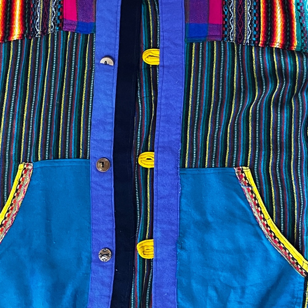 Vintage Guatemalan Patchwork Jacket In Vibrant Co… - image 6